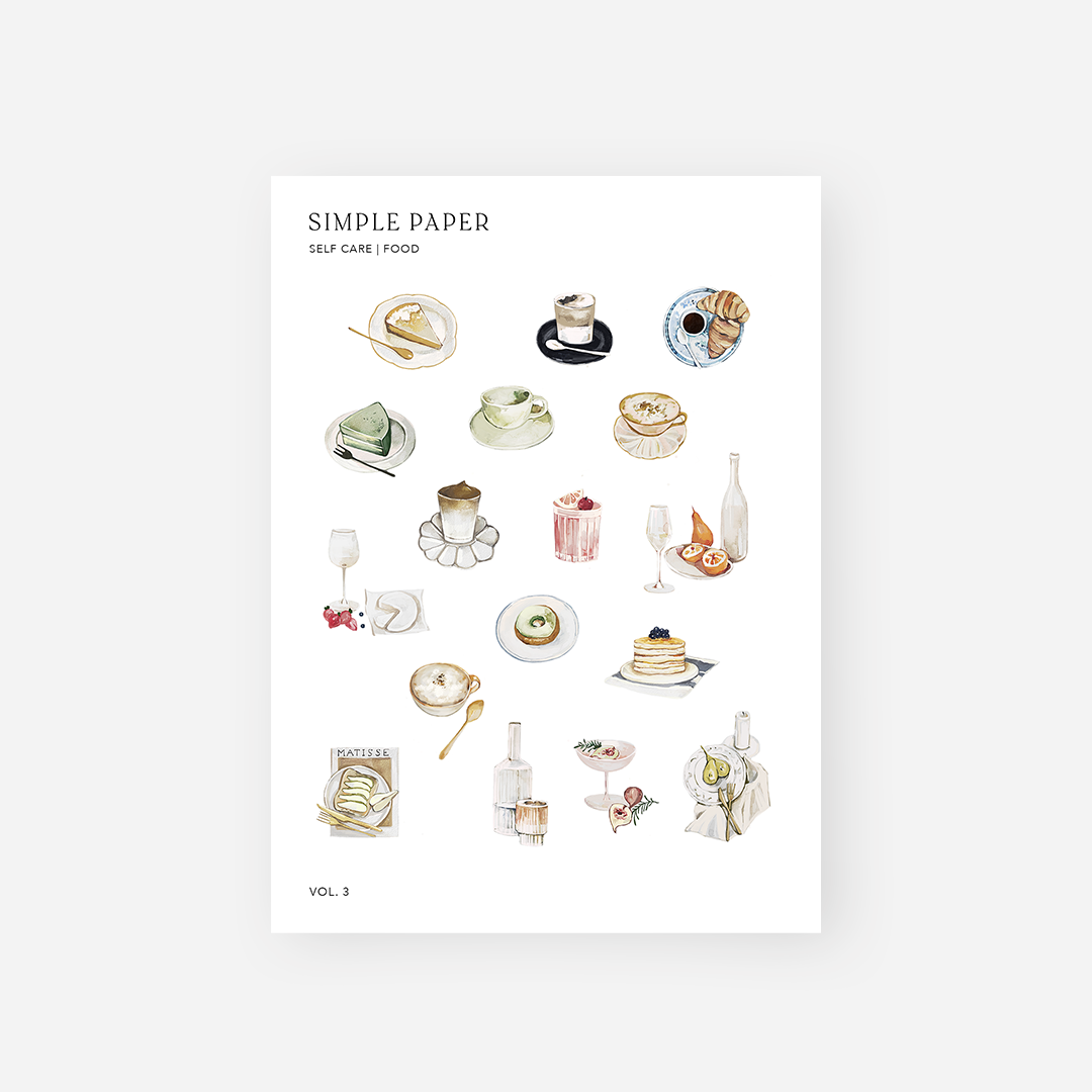 Self Care | Food Stickers Vol. 3 - Simple Paper