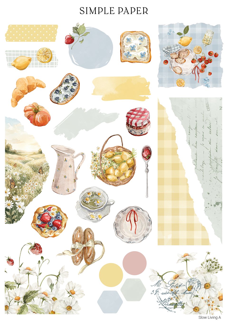 The picnic, a Simple Paper sticker sheet made for this journal